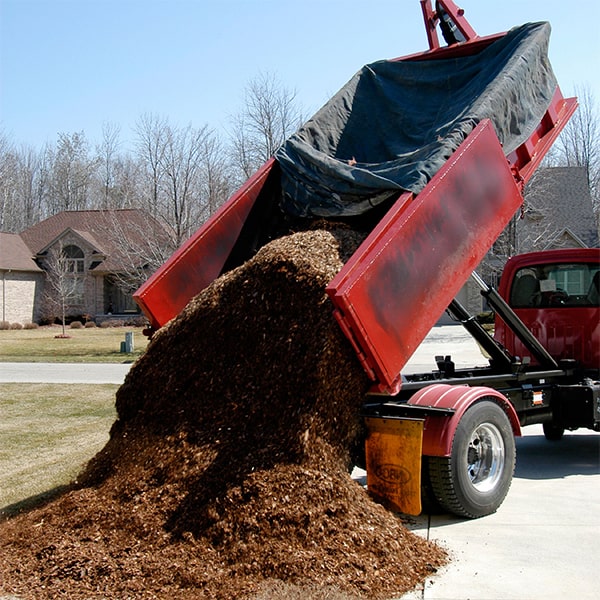 the delivery fee for mulch is based on distance and quantity ordered